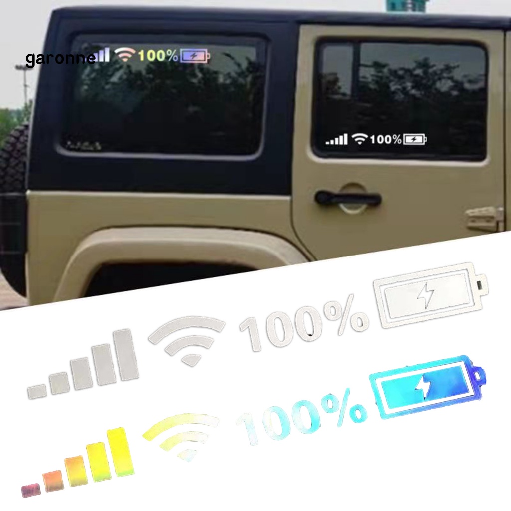 Set 2 Đề Can Dán Cửa Sổ Xe Hơi In Chữ Wi-Fi Thân Thiện Với Môi Trường