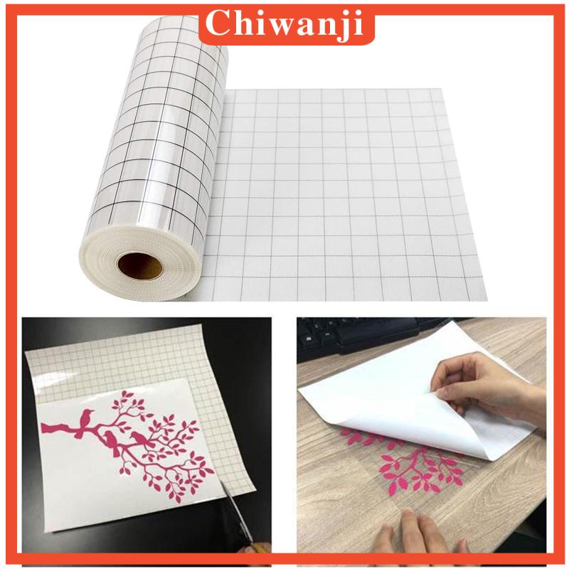 [Chiwanji] Cuộn Băng Keo Giấy Dán Tự Dính Họa Tiết Lưới Để Dán Biển Hiệu Cửa Sổ