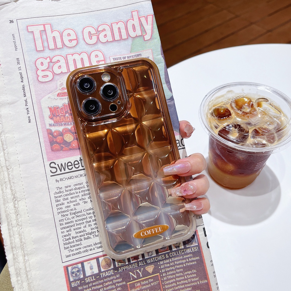 Ốp Điện Thoại Tpu Dẻo Màu Trà Xanh / Bạc Độc Đáo Chống Sốc Cho iPhone 12 13 14 Pro Max