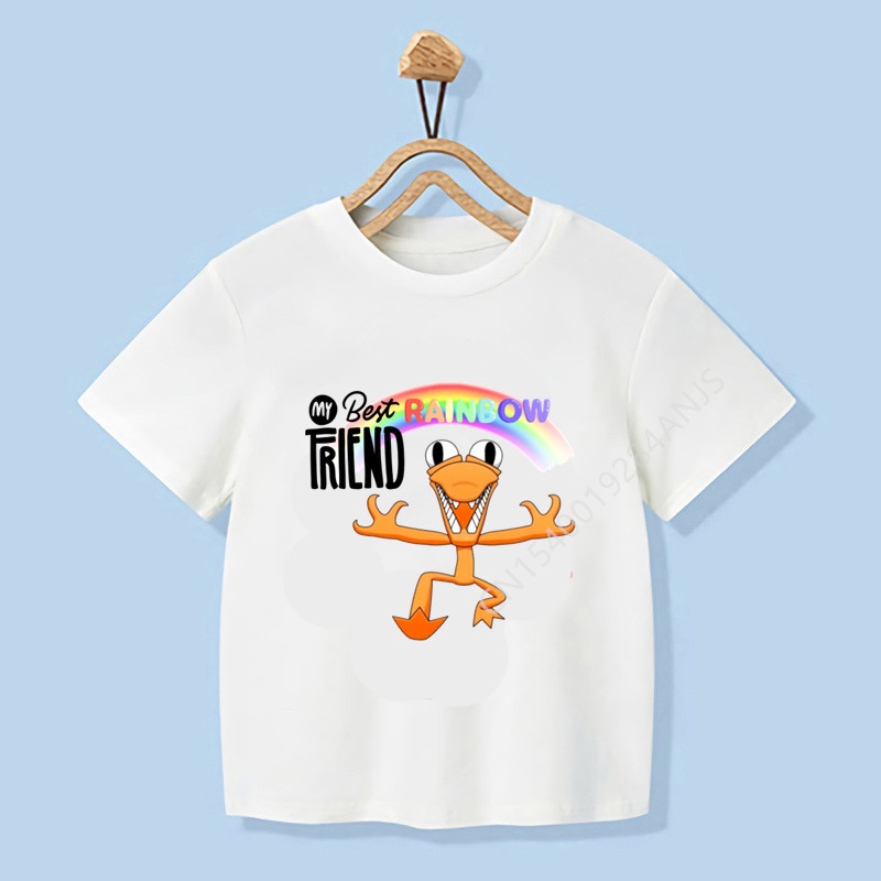 Rainbow FriendsÁo phông bé trai và bé gái in hình Game Rainbow Friends , Chất liệu cotton thoáng mát mềm SSSHOP