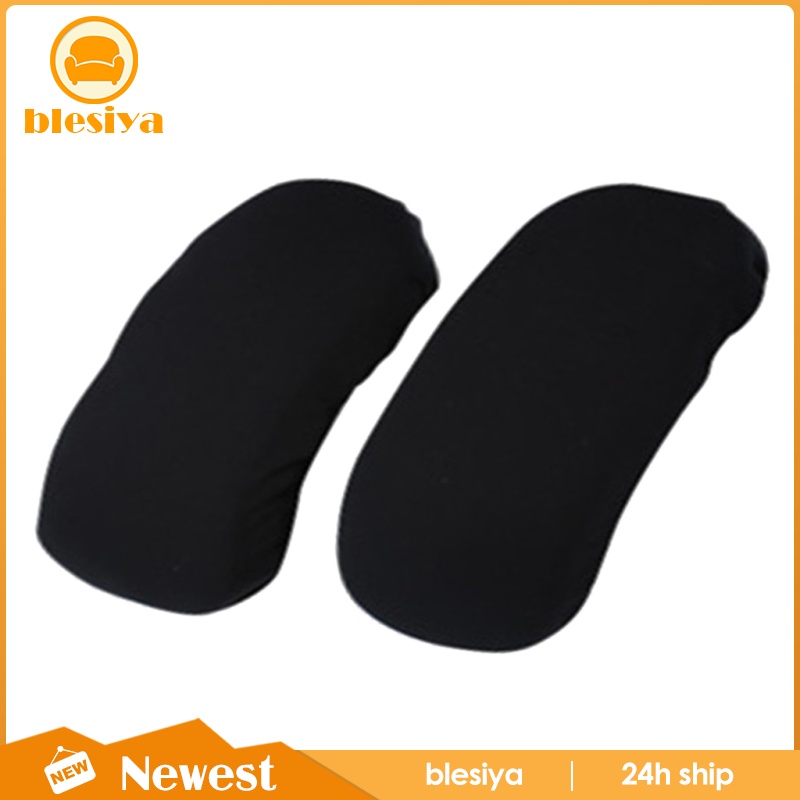 Set 2 Đệm Bọc Tay Vịn Ghế Ngồi Bằng Polyester Màu Đen