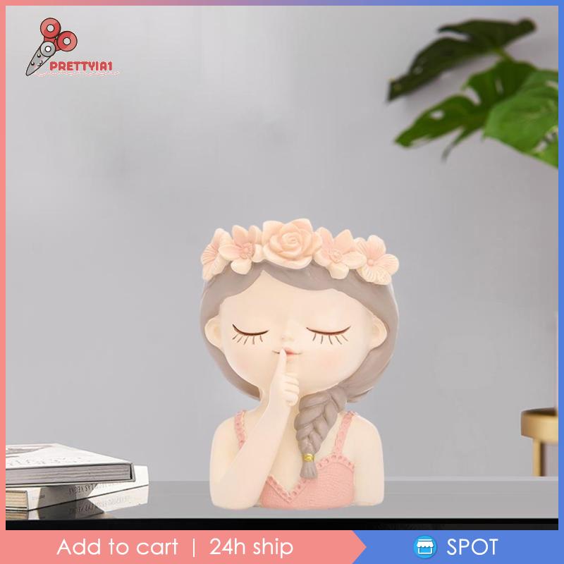 1 Chậu Hoa Hình Chân Dung Dễ Thương Kích Thước 7x7x11cm