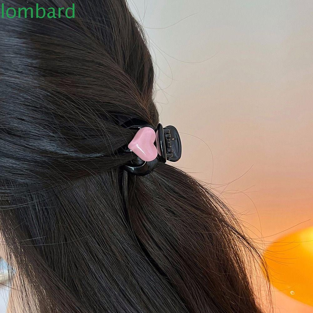Kẹp Tóc Móng Vuốt Đuôi Ngựa Hình Trái Tim Đơn Giản Phong Cách Hàn Quốc Cho Nữ
