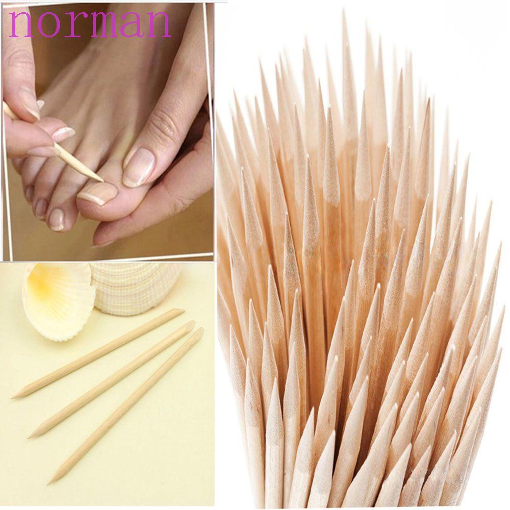 Set 100 Que Gỗ Cam Chăm Sóc Móng