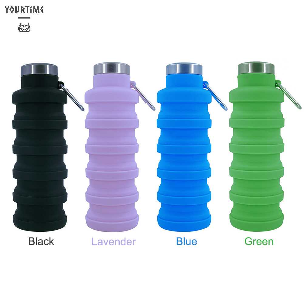 Bình Nước Thể Thao Bằng Silicone 500ml Chống Tràn Cho Trẻ Em