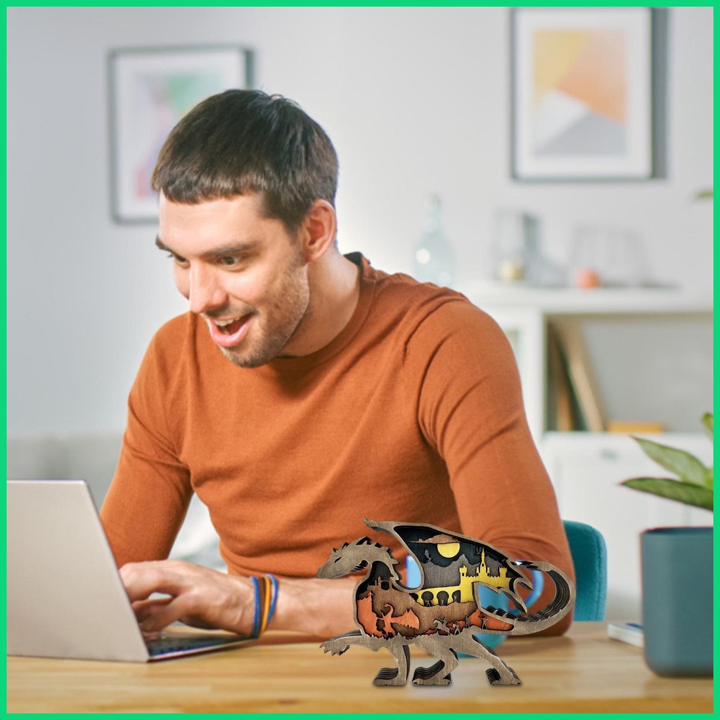 Rồng 3D 3D Chạm Khắc Nhiều Tầng Trang Trí Nội Thất