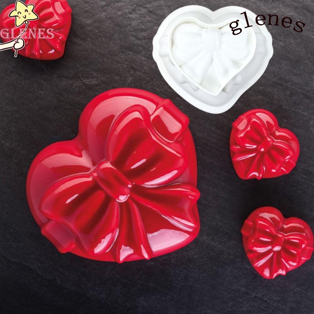 Khuôn Silicone Làm Sô Cô La Hình Nơ Trái Tim An Toàn Cho Sức Khỏe