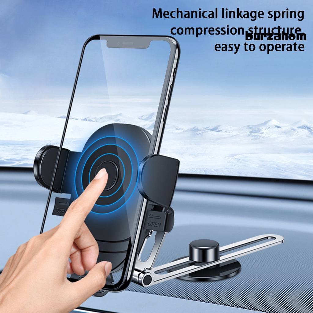 Giá Đỡ Điện Thoại Dạng Trượt Tự Động Xoay 360 Độ Thông Minh Có Thể Điều Chỉnh Góc Độ Cho Xe Hơi