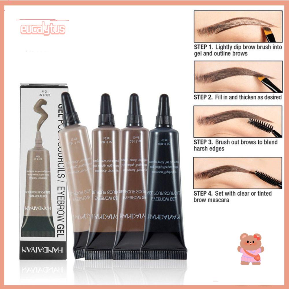 Bộ 2 Sản Phẩm Mascara Và Kem Nhuộm Lông Mày Bền Màu Chống Thấm Nước EUTUS