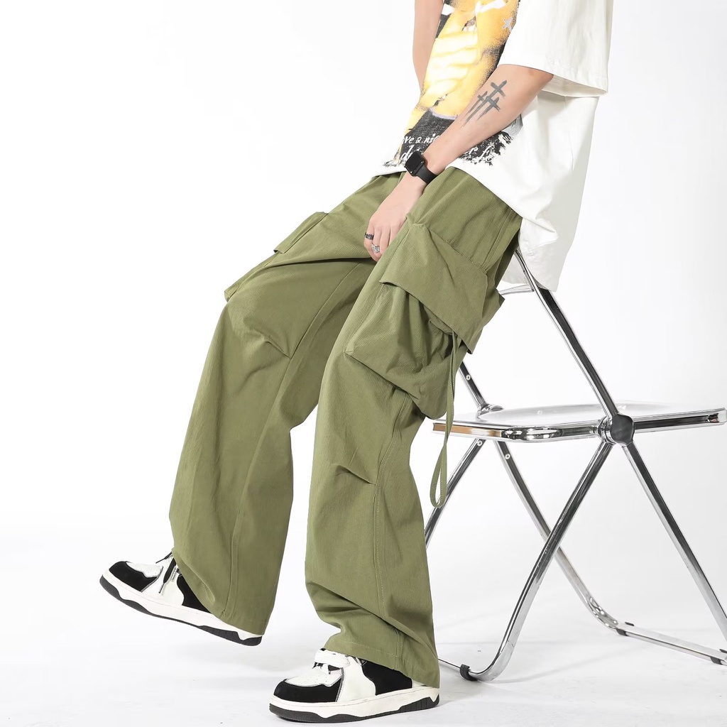 Quần Yếm Ống Rộng Lưng Cao Phong Cách Hip Hop Đường Phố Mỹ Thời Trang Mùa Hè Hàng Mới Dành Cho Bạn Nữ