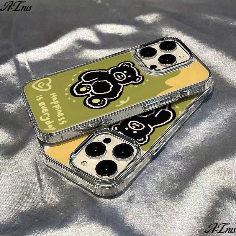 ✅Ốp Điện Thoại Mềm Chống Sốc Họa Tiết Gấu Dễ Thương Cho iPhone 12 813max 7 14pro 11 KWCL