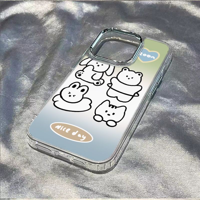 ✅Ốp Điện Thoại Mềm Chống Sốc In Hình Động Vật Hoạt Hình Cho Iphone max14pro 11plus / 7 8iPhone12 Apple 13ins