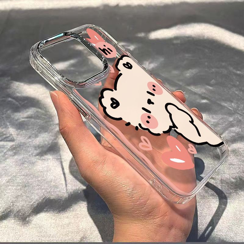 ✅Ốp Điện Thoại Dẻo Họa Tiết Chú Gấu Dễ Thương Chống Sốc Cho iPhone12 11 8 1314proins7 6KDY