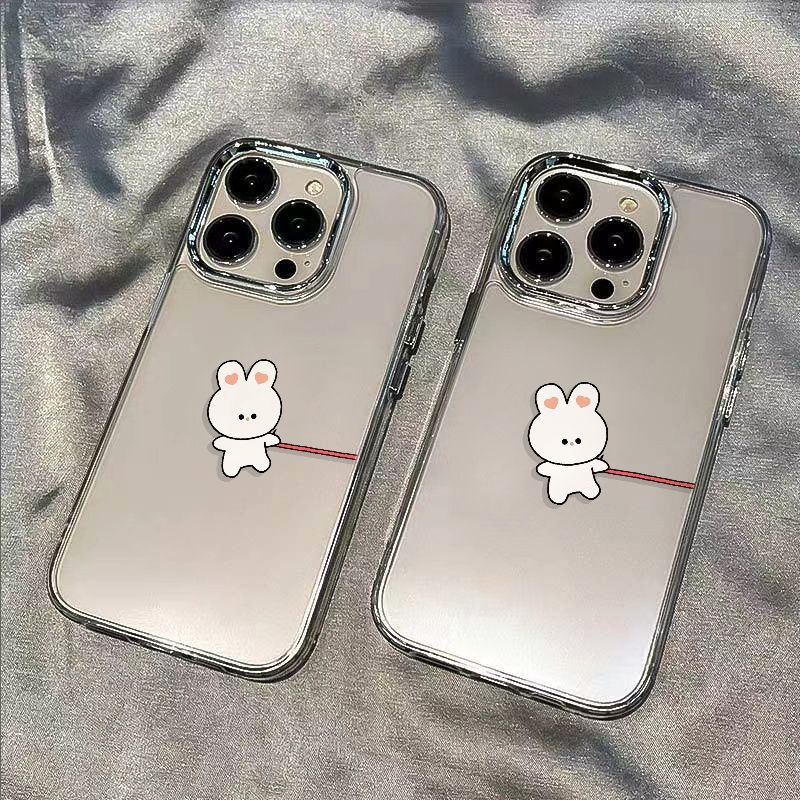 ✅Ốp Điện Thoại Mềm Chống Sốc Hình Thỏ Trắng Nhỏ Cho Iphone 13117 14pro 8Plus 12 1YVO