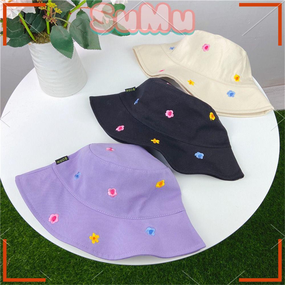 Mũ Bucket Thêu Hoa Thời Trang Cá Tính Cho Nam Nữ