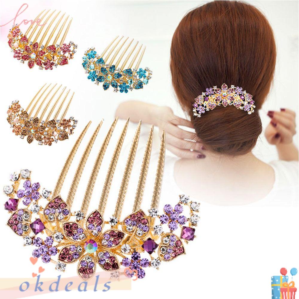 Phụ Kiện Trang Trí Tóc OKDEALS Tinh Tế|Trâm Cài Tóc Cô Dâu Sang Trọng Quý Phái
