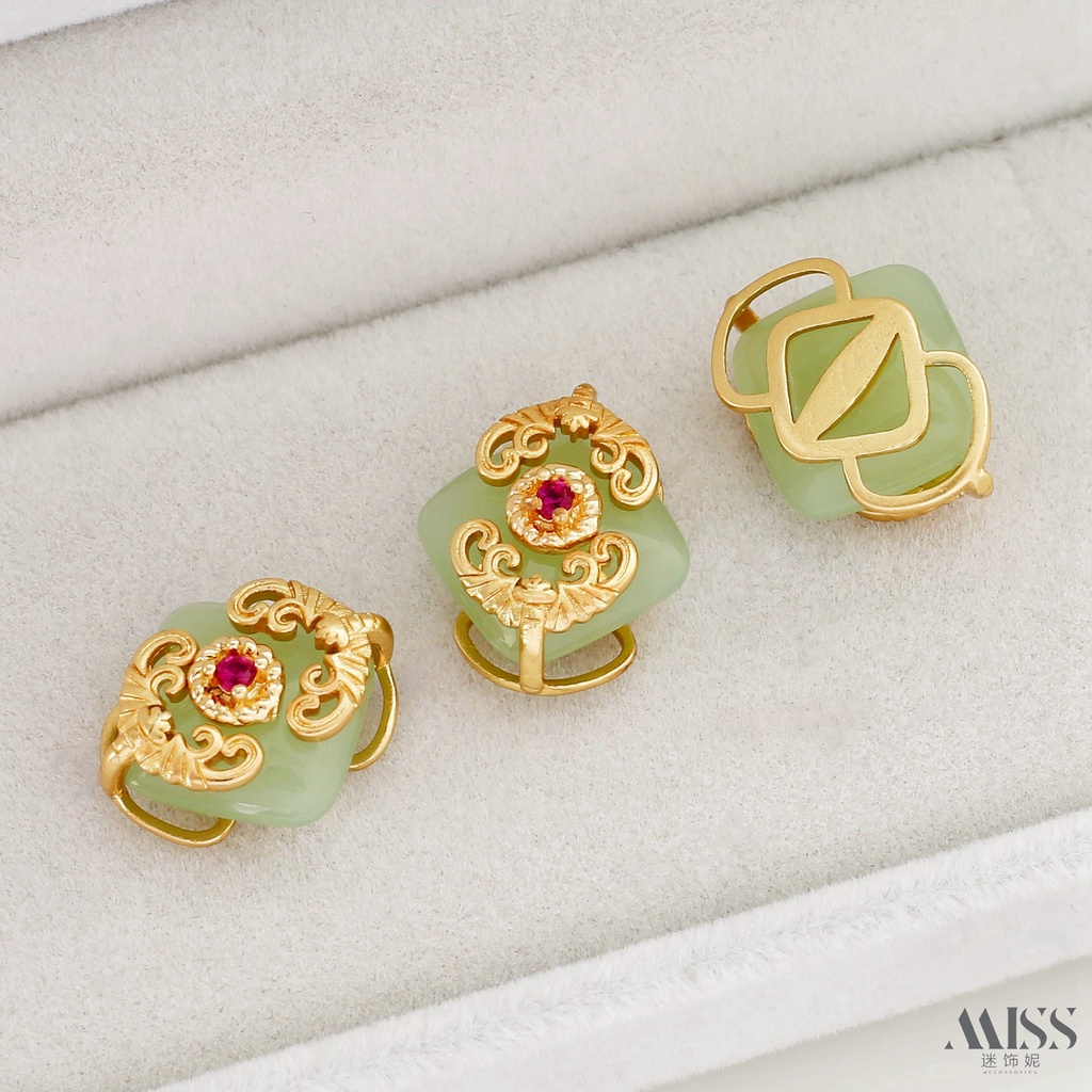 Mặt Dây Chuyền Màu Vàng Hồng 18K Đính Đá Zircon Hai Đầu Nối diy