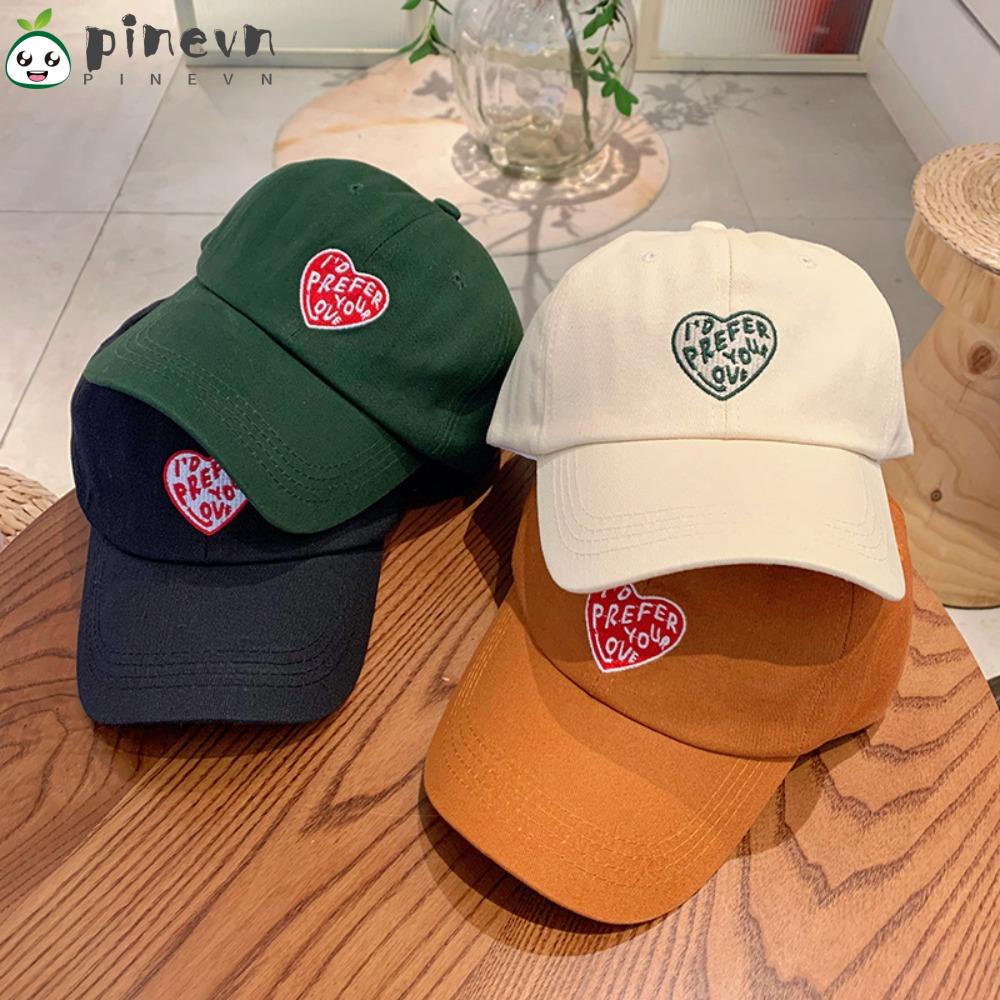 Mũ Lưỡi Trai Cotton Thêu Chữ Thời Trang