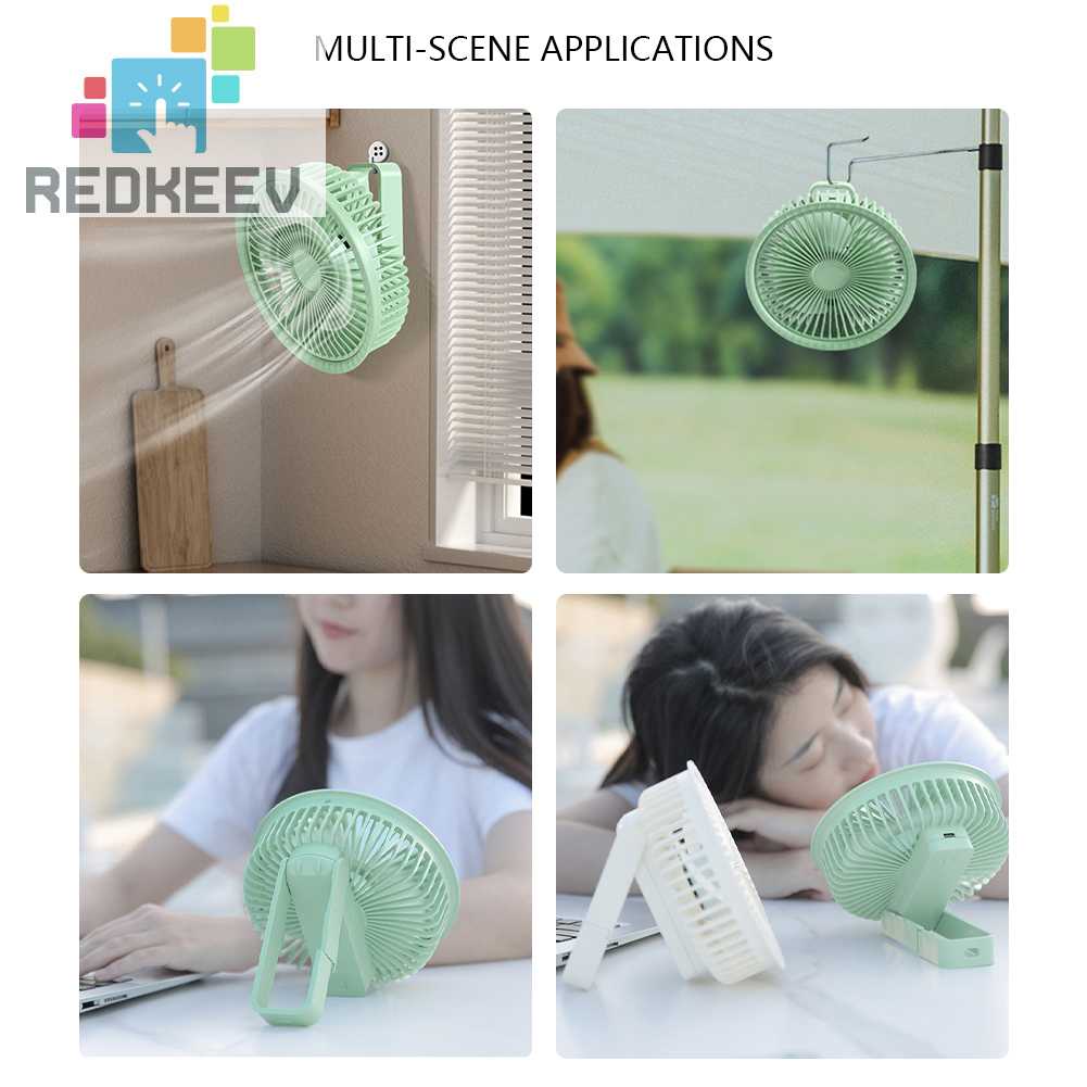 Quạt Làm Mát 3 Tốc Độ 1200mAh Để Bàn Yên Tĩnh Có Thể Gập Lại Cho Nhà Bếp Xe