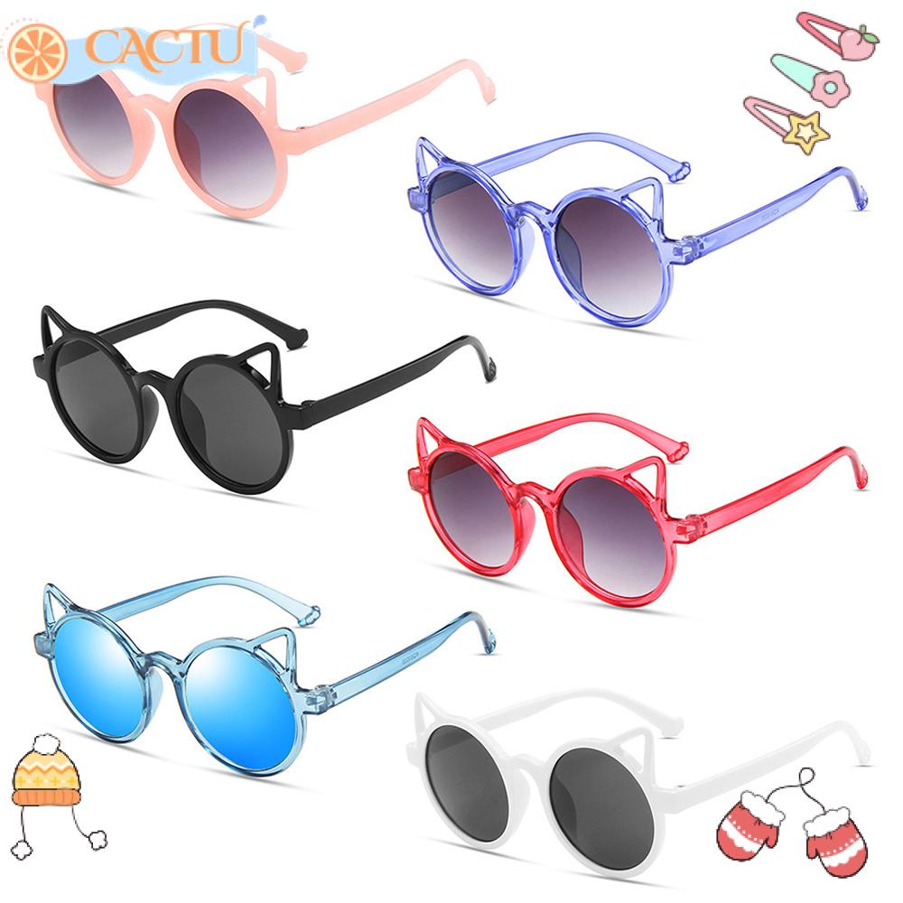 CACTU Kính Râm Trẻ Em Hình Tai Mèo Chống Tia UV400 Mới Năm 2021