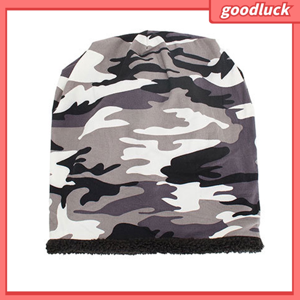 [GLO] Mũ Beanie Mùa Đông Baggy Lông Cừu Mềm Nhẹ Thoáng Khí Co Giãn Phối Màu Tương Phản Chống Lạnh Họa Tiết Rằn Ri Cho Nam Mặ