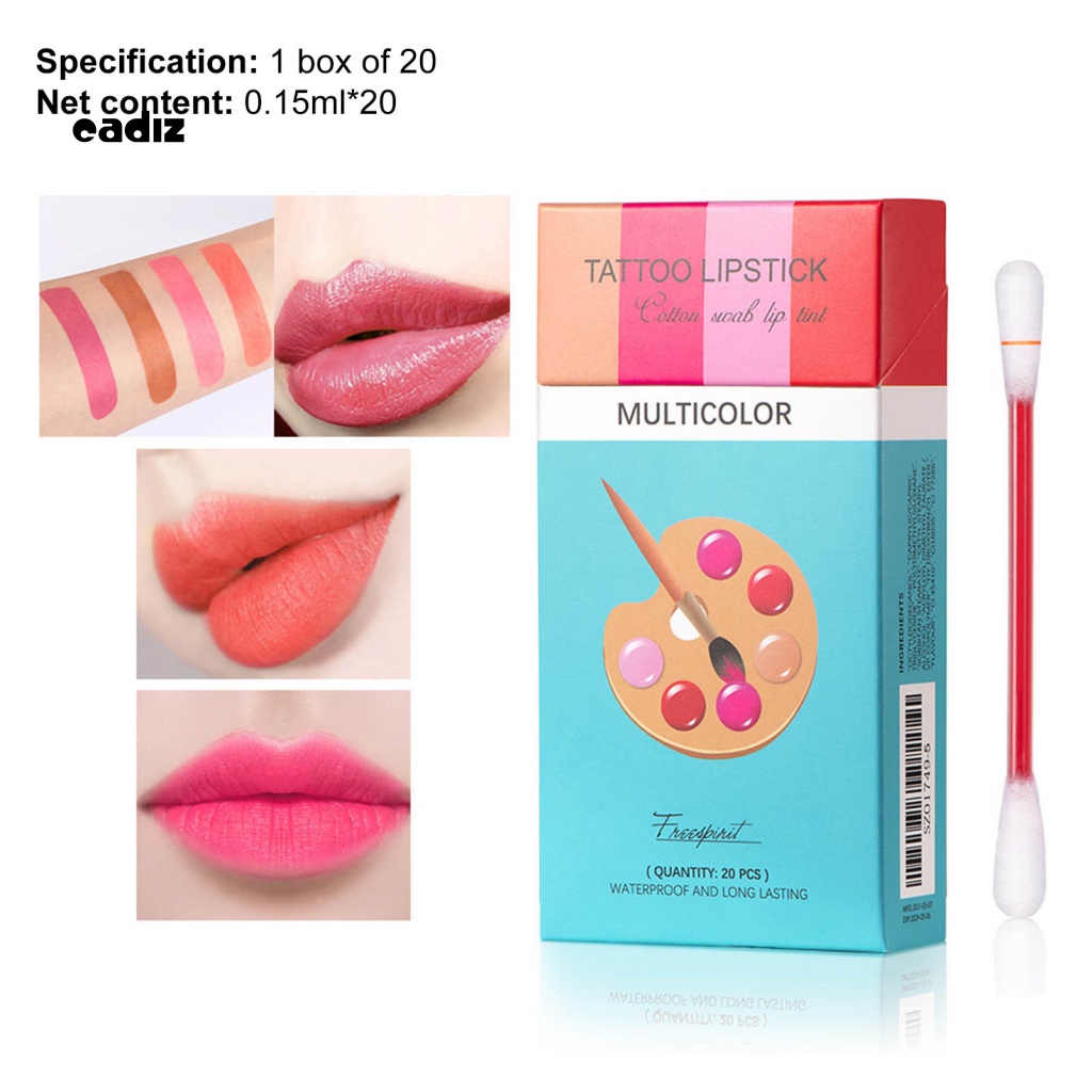 Hộp 20 Tăm Bông Trang Điểm Dưỡng Ẩm Lâu Trôi Tiện Dụng