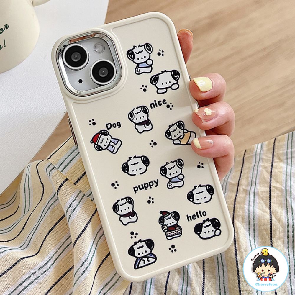Ốp Điện Thoại TPU Mềm Chống Sốc Họa Tiết Dấu Chân Cún Graffiti Mạ Điện Cho IPhone 11 14 13 12 Pro Max