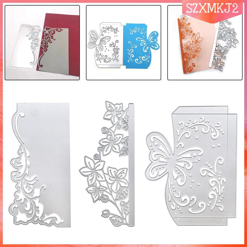 Set 3 Khuôn Cắt Giấy Dập Nổi Họa Tiết Dùng Để Trang Trí Tiệc Năm Mới