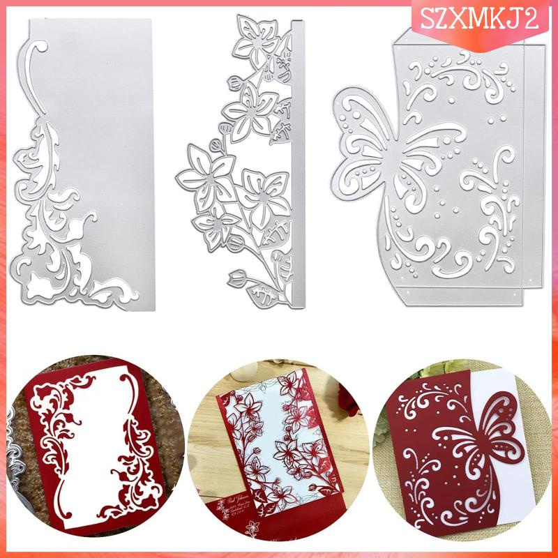 Set 3 Khuôn Cắt Giấy Dập Nổi Họa Tiết Dùng Để Trang Trí Tiệc Năm Mới