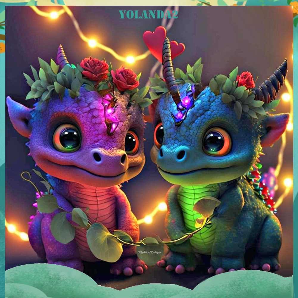 Tranh Đính Đá Kim Cương Toàn Bộ 5D DIY Hình Vẽ Khủng Long