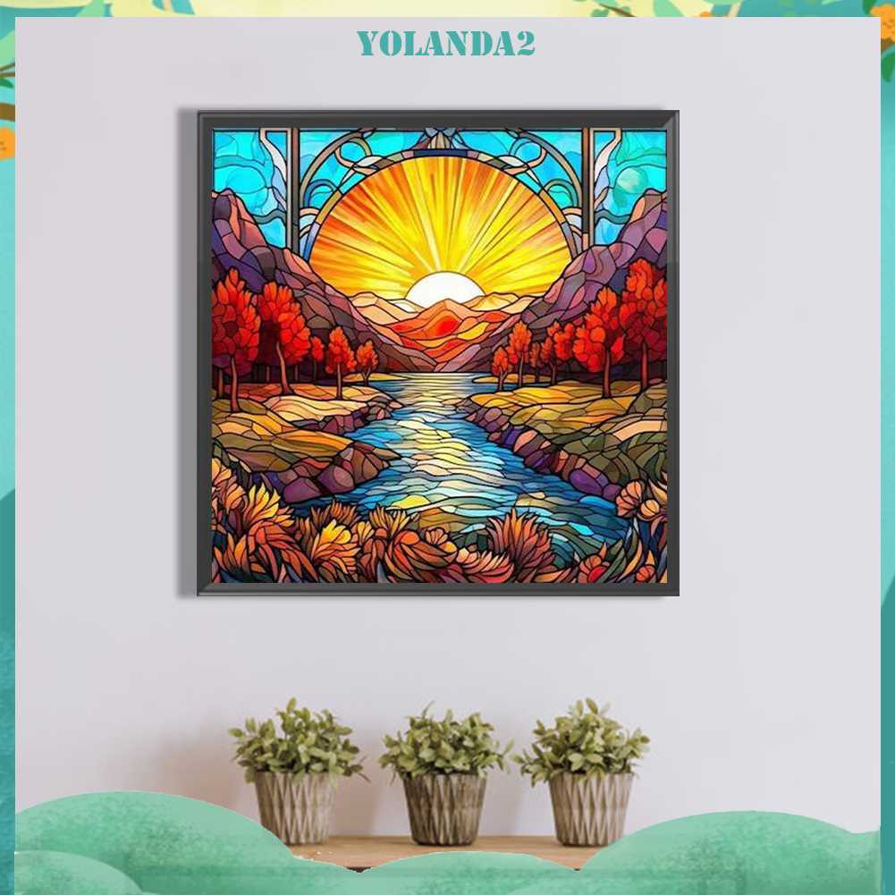 Tranh Đính Đá Kim Cương Toàn Bộ 5D DIY Hình Vẽ Phong Cảnh Trang Trí Nhà Cửa