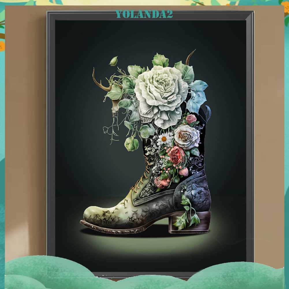 Tranh Đính Đá Kim Cương Toàn Bộ 5D DIY Hình Giày Bốt