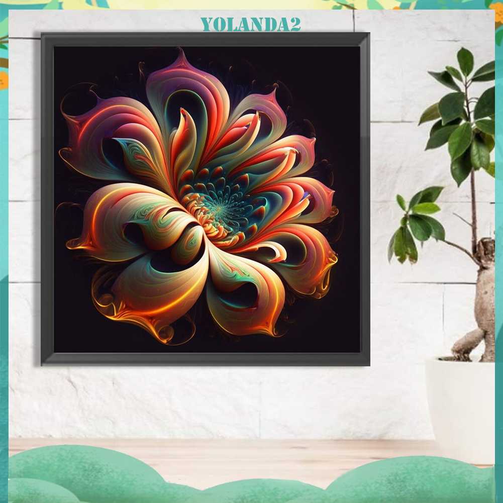 Tranh Đính Đá Kim Cương Toàn Bộ 5D DIY Hình Vẽ Hoa Trang Trí Nhà Cửa