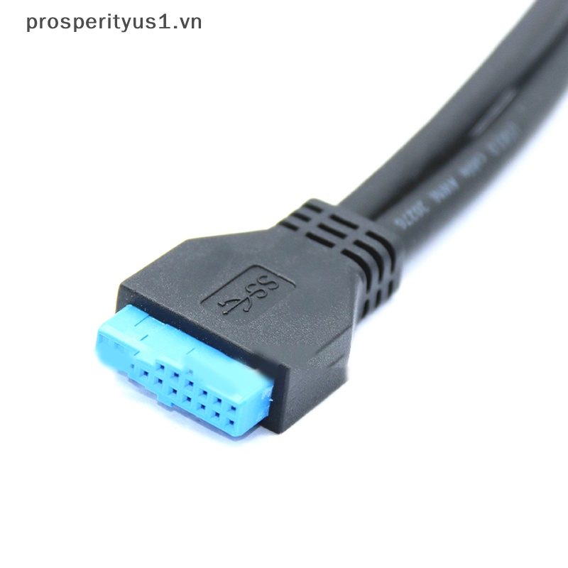 Cáp Nối Dài Bo Mạch Chủ 0.5m Hai Cổng USB Sang 20 Pin Tốc Độ Cao 5Gbps