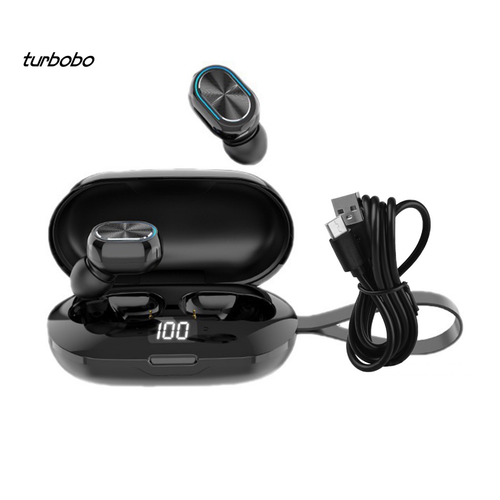 Tai nghe không dây Mini Bằng ABS Màn Hình LED Cảm Ứng Vân Tay Kỹ Thuật Số Có Dây Rút Tiện Lợi Dành Cho Văn Phòng