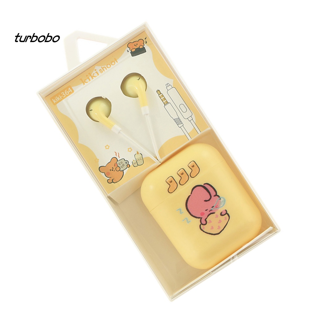 Tai Nghe Nhét Tai Jack 3.5mm Có Micro Âm Thanh Nổi Họa Tiết Hoạt Hình Dễ Thương Cho Bé