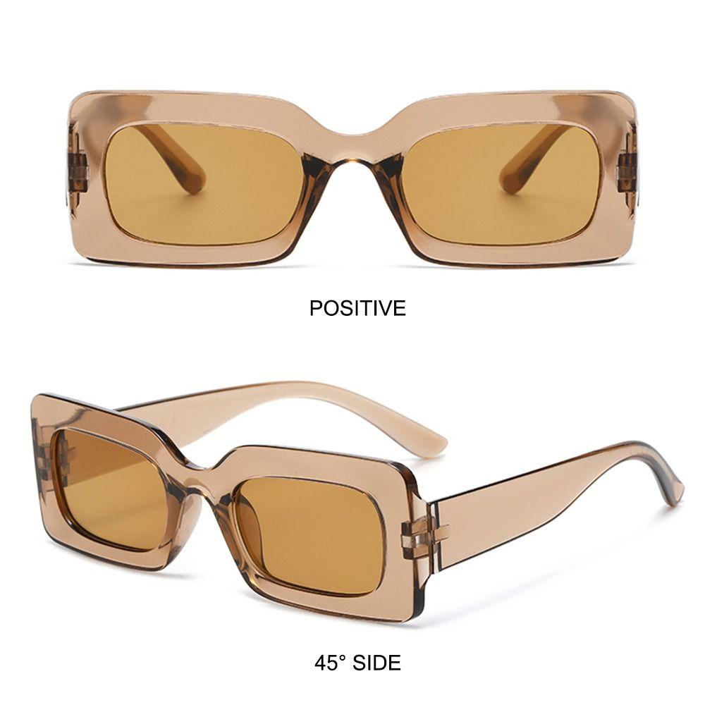 Kính Mát Hình Chữ Nhật 90 '' Chống Tia UV400 Màu Sắc Kẹo Ngọt Dành Cho Nam Và Nữ