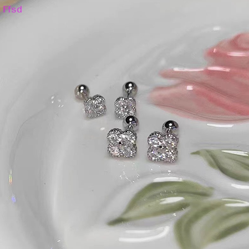 1 Đôi Khuyên Tai Xoắn Ốc Đính Đá Zircon Thời Trang Cho Nữ