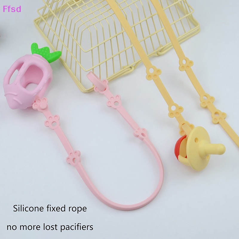 {Ffsd} Đồ Chơi Dây Xích Núm Vú Giả Bằng Silicon Chống Thất Lạc Cho Bé * Bán Chạy