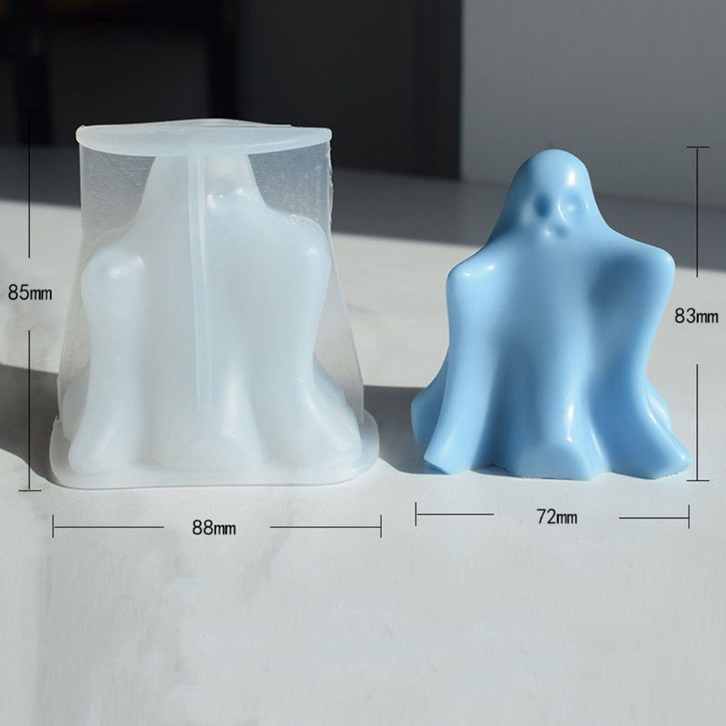 Khuôn Làm Nến Xà Phòng Bằng Silicone Hình Halloween 3D DIY