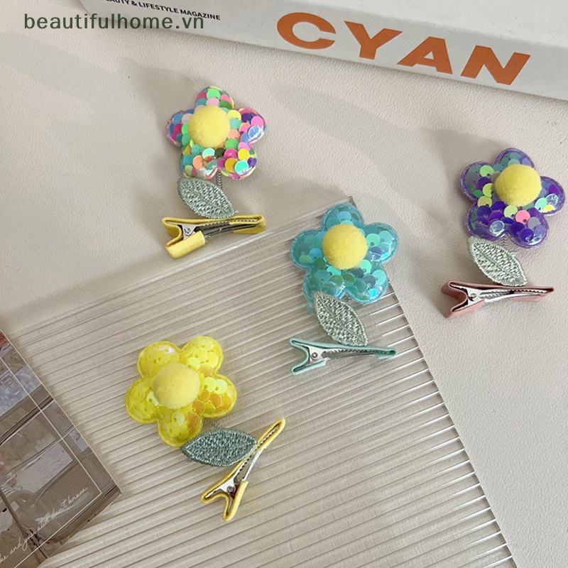 1 Kẹp Tóc Hình Hoa Vui Nhộn Cho Bé Gái