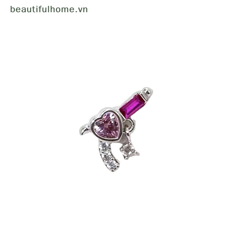 Bông Tai Hình Ngôi Sao / Trái Tim Đính Đá Zircon Dễ Thương Cho Nữ