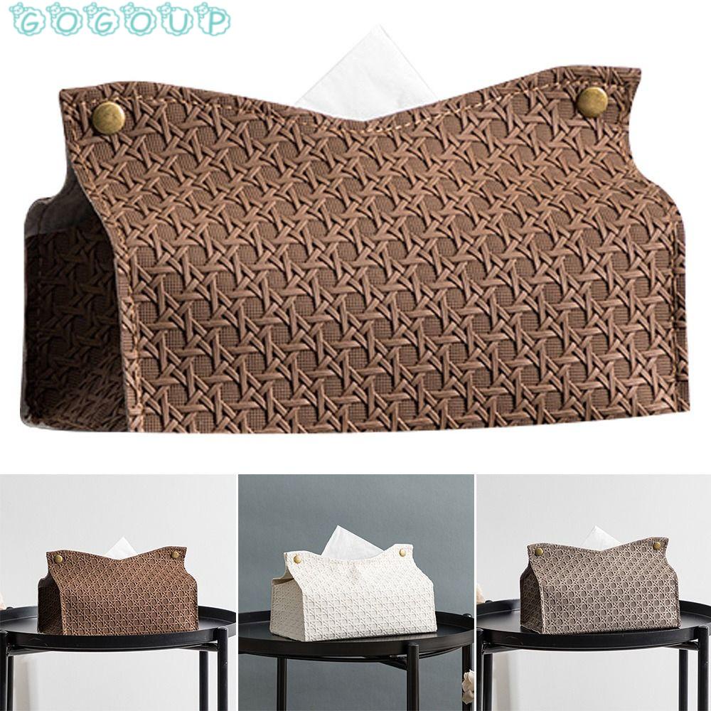 Gogoup Hộp Đựng Đồ Kết Cấu Dày Kết Cấu Da Phong Cách Bắc Âu Độc Đáo