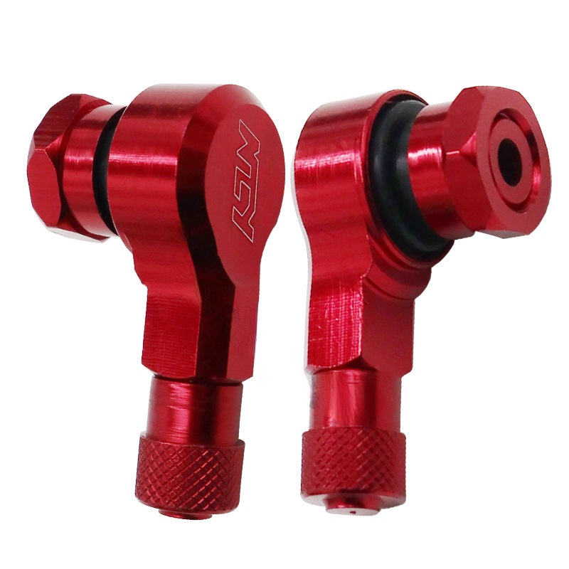Bộ 2 Van Hợp Kim Nhôm CNC Góc 90 Độ 90 Độ Không Ruột Cho Bánh Xe Mô Tô