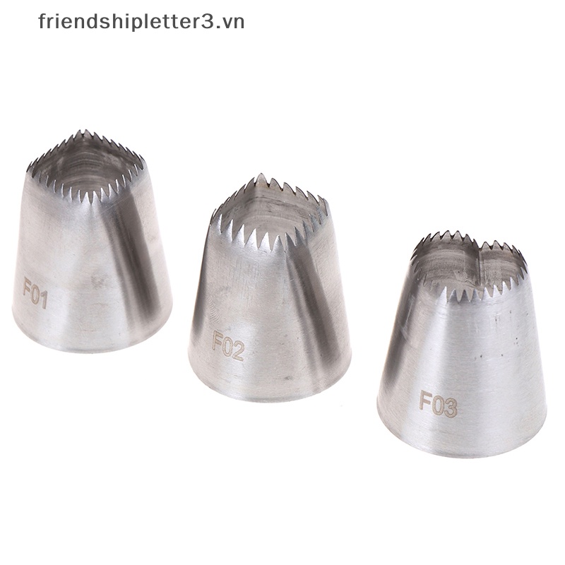 Set 3 Đuôi Bắt Bông Kem Tạo Hình Trái Tim
