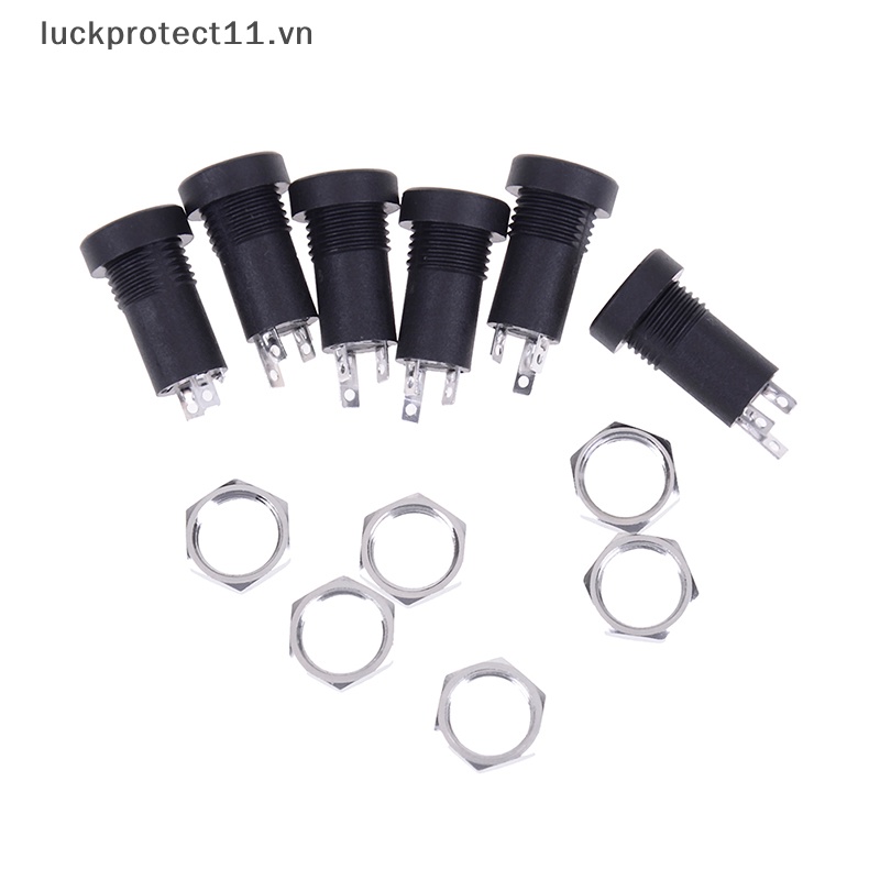 # Dây Cáp 3C &amp; NEW 3C # Set 2 jack Cắm Âm Thanh 3.5MM 3 Cực Màu Đen Kèm Đai Ốc