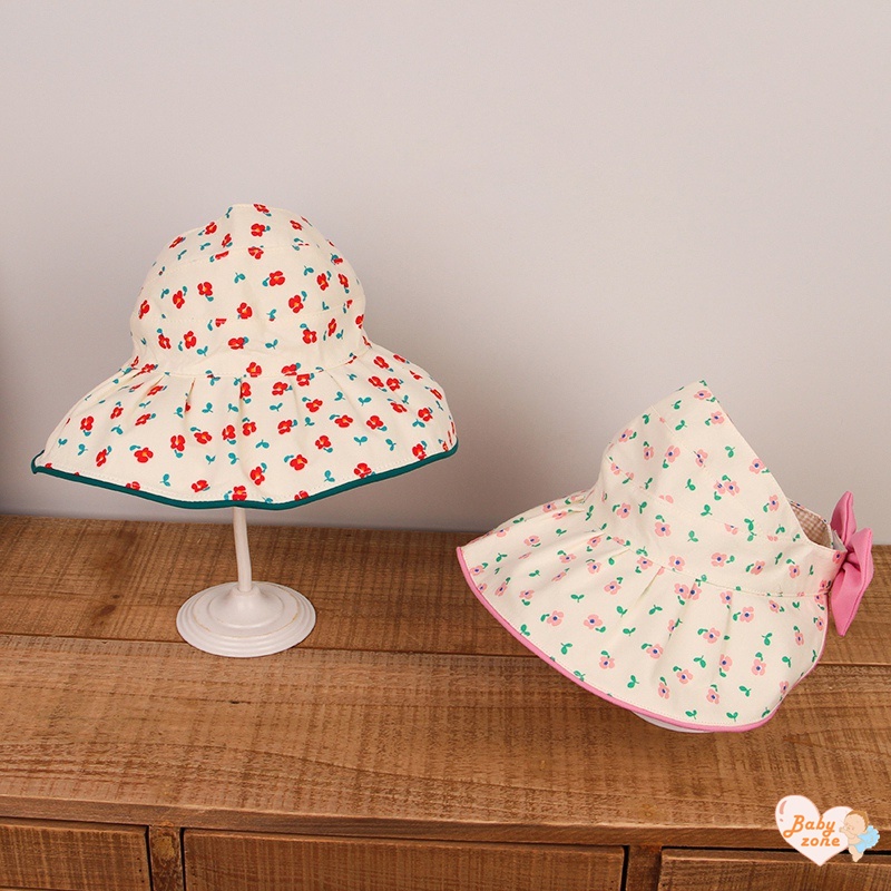 Khung Thành Cho Bé Chất Lượng Cao❤Mũ Chống Nắng Trọng Lượng Nhẹ In Họa Tiết Hoa Thời Trang Và Ngọt Ngào Cho Bé Gái