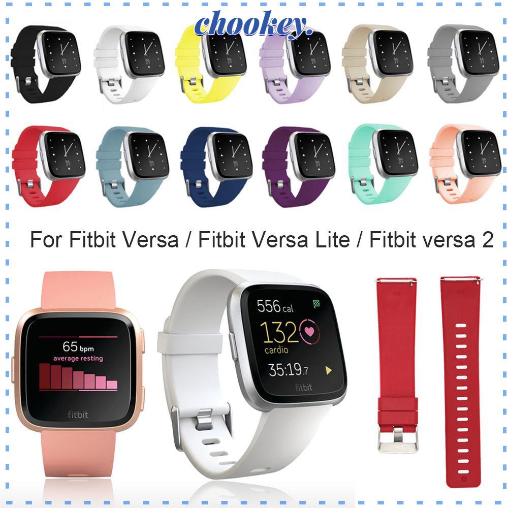 CHOOKEY Dây Đeo Mềm Màu Kẹo Thay Thế Cho Đồng Hồ Thông Minh Fitbit Versa Lite Versa 2