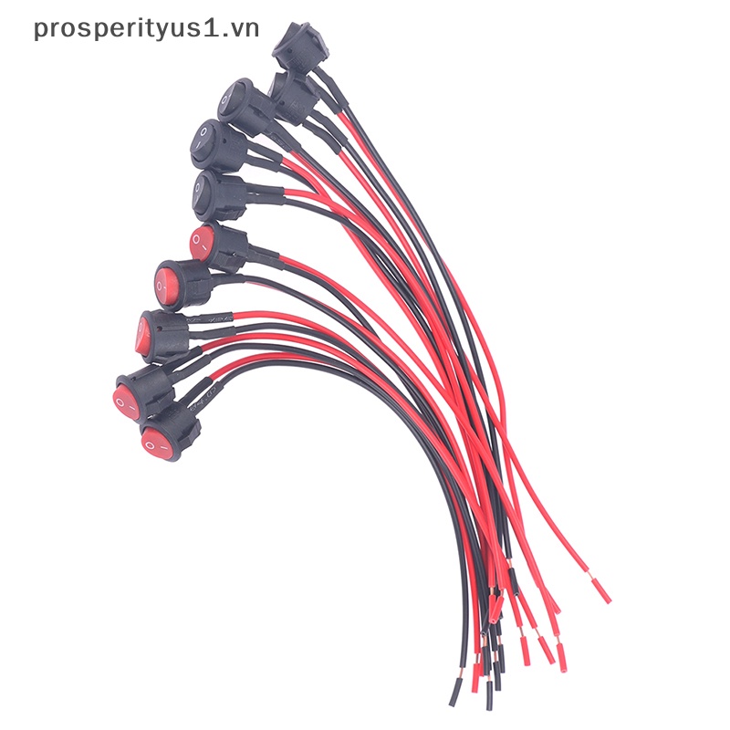 Set 1 Công Tắc Tròn 20mm DC12V-24V Chuyên Dụng Cho Xe Hơi RV 2 Pin