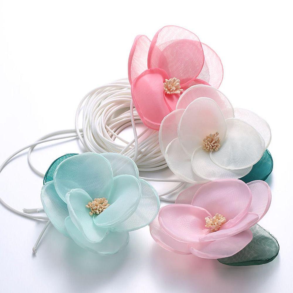 Vòng Cổ Choker Bằng Vải Phối Hoa Xinh Xắn WMES15H